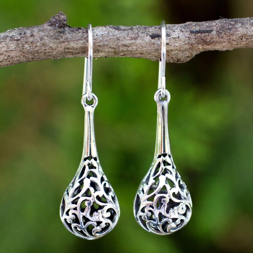 Sterling Silver Dangle Earrings from Thailand